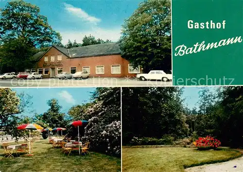 AK / Ansichtskarte Hahnenknoop Gasthof Bathmann Zum Bremer Schluessel Garten Hahnenknoop