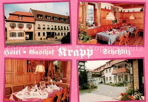 AK / Ansichtskarte Schesslitz Hotel Gasthof Krapp Restaurant Schesslitz