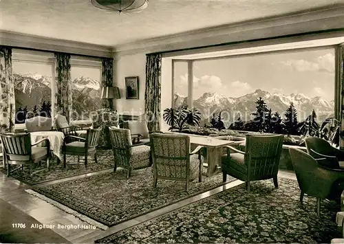 AK / Ansichtskarte Sonthofen_Oberallgaeu Kur  und Sporthotel Allgaeuer Berghof Halle Alpenblick Sonthofen Oberallgaeu