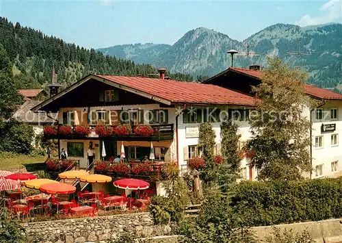 AK / Ansichtskarte Bruck_Bad_Hindelang Gasthof Pension Cafe Ostrachwellen Bruck_Bad_Hindelang