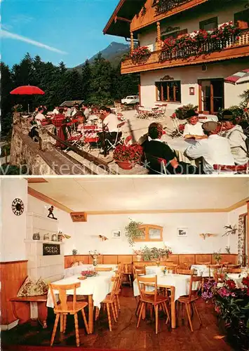 AK / Ansichtskarte Toerwang Berggasthof Pension Duftbraeu Terrasse Gaststube Toerwang