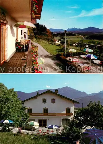 AK / Ansichtskarte Holzhausen_Bergen Gaststaette Alpenblick Pension Terrasse Holzhausen Bergen