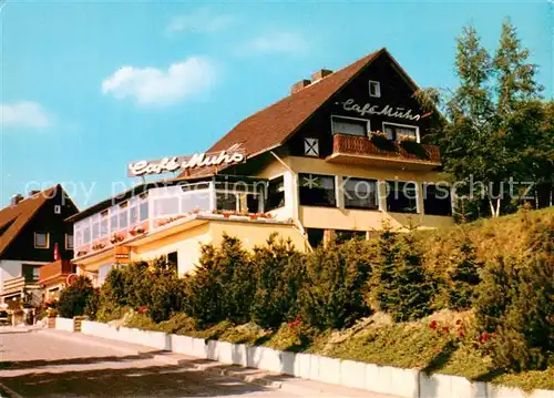 AK / Ansichtskarte Schulenberg_Oberharz Cafe Muhs Schulenberg_Oberharz