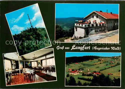 AK / Ansichtskarte Langfurth_Schoefweg Pension Gasthof Metzgerei Ranzinger Gastraum Panorama  Langfurth Schoefweg