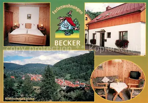 AK / Ansichtskarte Kleinschmalkalden Ferienwohnungen Becker Zimmer Appartement Panorama Kleinschmalkalden