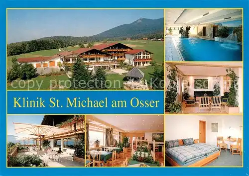 AK / Ansichtskarte Lohberg_Lam Klinik St Michael am Osser Terrasse Gaststube Zimmer Hallenbad Lohberg_Lam