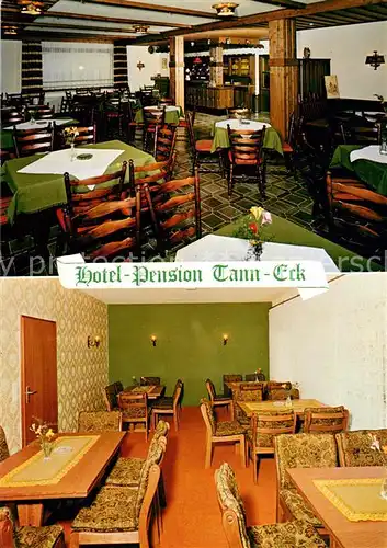 AK / Ansichtskarte Schellbach_Knuellwald Hotel Pension Tann Eck Gastraeume Schellbach Knuellwald