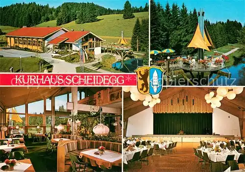 AK / Ansichtskarte Scheidegg_Allgaeu Kurhaus Scheidegg Gastraeume Veranstaltungsraum Scheidegg Allgaeu