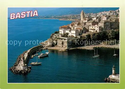 AK / Ansichtskarte Bastia La citadelle et le port vue aerienne Bastia