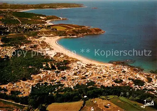 AK / Ansichtskarte Vieux Bourg Le camping et la plage Cote de Penthievre Collection Couleurs de Bretagne vue aerienne Vieux Bourg