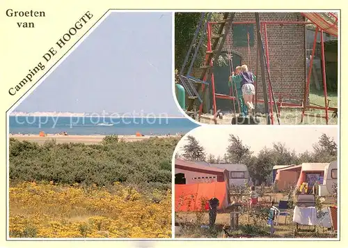 AK / Ansichtskarte Cadzand Camping de Hoogte Kinderspielplatz Schaukel Panorama Strand Cadzand