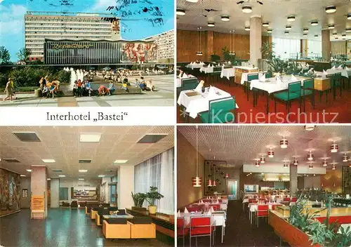 AK / Ansichtskarte Dresden Interhotel Bastei Restaurant Empfang Grill Restaurant Dresden