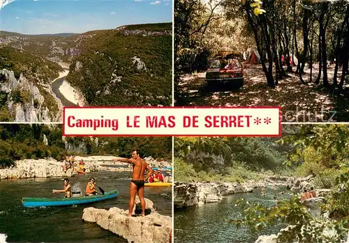 AK / Ansichtskarte Gravieres Camping Le Mas de Serret Bastide de Virac Gorges de l Ardeche Gravieres