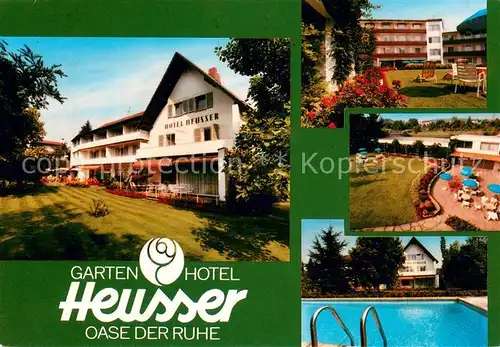 AK / Ansichtskarte Bad_Duerkheim Garten Hotel Heusser Garten Swimming Pool Bad_Duerkheim