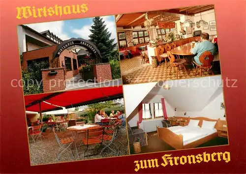 AK / Ansichtskarte Iphofen Wirtshaus zum Kronsberg Gaststube Terrasse Zimmer Iphofen