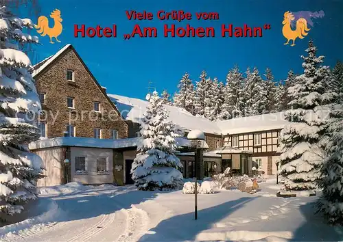 AK / Ansichtskarte Bermsgruen Hotel Gaststaette Am hohen Hahn Winterlandschaft Bermsgruen