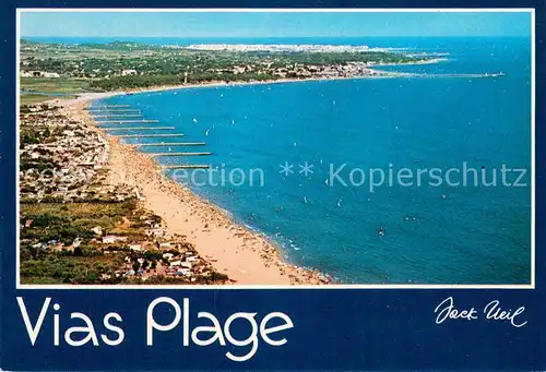 AK / Ansichtskarte Vias_Plage Vue panoramique aerienne Vias_Plage