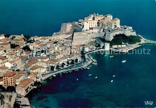 AK / Ansichtskarte Calvi Le Port et la Citadelle Vue aerienne Calvi