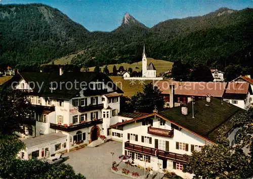 AK / Ansichtskarte Kreuth_Tegernsee Gasthof Hotel Zur Post Panorama Kreuth Tegernsee