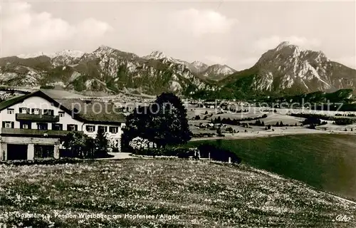 AK / Ansichtskarte Hopfensee Gaststaette und Pension Wiesbauer Panorama Hopfensee