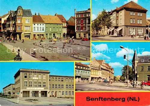 AK / Ansichtskarte Senftenberg_Niederlausitz Platz der Freundschaft Bahnhofstrasse HOG Stadtcafe Ingenieurschule Ernst Thaelmann Senftenberg_Niederlausitz