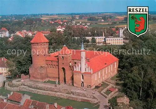 AK / Ansichtskarte Reszel Schloss Fliegeraufnahme Reszel