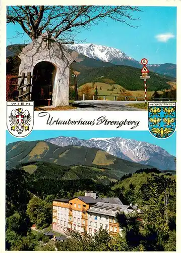 AK / Ansichtskarte Puchberg_Schneeberg Urlauberhaus Strengberg Kapelle Panorama Fichtelgebirge Puchberg Schneeberg