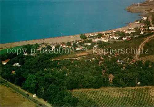 AK / Ansichtskarte Argeles sur Mer Le Racou Camping Bois de Valmarie Rocher du Racou vue aerienne Argeles sur Mer