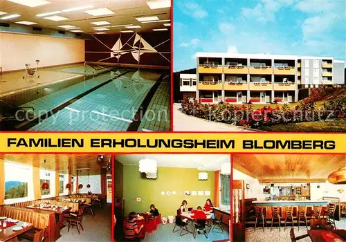 AK / Ansichtskarte Blomberg_Lippe Erholungsheim der AWO Hallenbad Restaurant Blomberg Lippe