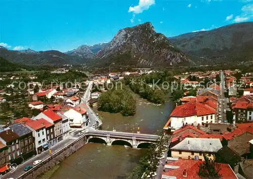 AK / Ansichtskarte Tarascon sur Ariege Pont sur l Ariege au fond le Soudour Tarascon sur Ariege