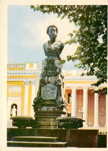 AK / Ansichtskarte Odessa_Odeca_Ukraine Alexander Puschkin Denkmal Bueste 