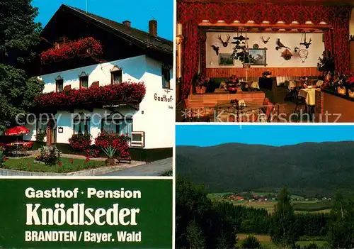 AK / Ansichtskarte Brandten Gasthof Pension Knoedlseder Gaststube Panorama Brandten