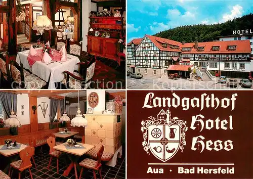 AK / Ansichtskarte Aua Landgasthof Hotel Hess Restaurant Fachwerkhaus Aua