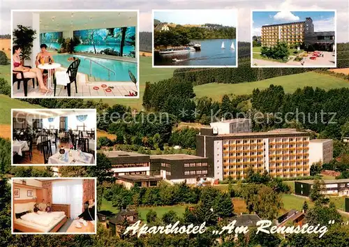 AK / Ansichtskarte Wurzbach Aparthotel Am Rennsteig Hallenbad Gastraum Zimmer Panorama Wurzbach