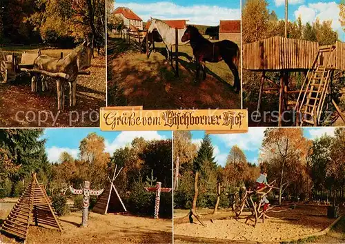 AK / Ansichtskarte Neuhuetten_Unterfranken Spessartschaenke Bischborner Hof Pferdekoppel Kinderspielplatz Neuhuetten Unterfranken