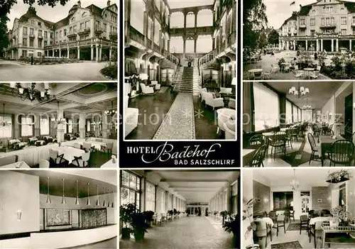 AK / Ansichtskarte Bad_Salzschlirf Hotel Badehof Restaurant Halle Bad_Salzschlirf