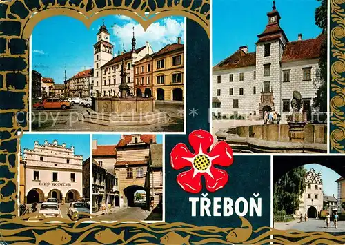 AK / Ansichtskarte Trebon_Czechia Vyrostla z trhove osady zminovane jiz v roce Renesancni zamek Historicke jadro mesta je pamatkovou rezervaci 