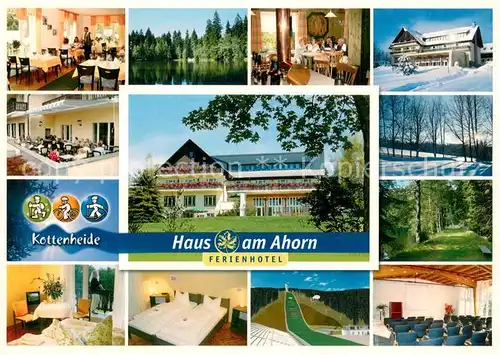 AK / Ansichtskarte Kottenheide Ferienhotel Haus am Ahorn Natur See Waldpartie Skisprungschanze Kottenheide