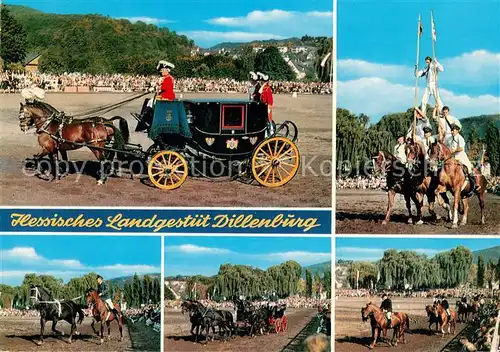 AK / Ansichtskarte Dillenburg Hessisches Landgestuet Hengstparade Postkutsche Quadrille Dillenburg