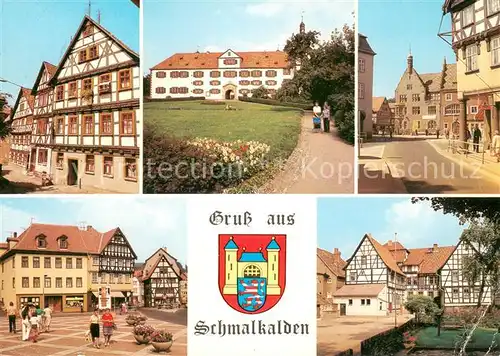 AK / Ansichtskarte Schmalkalden Kirchhof Schloss Wilhelmsburg Mohrengasse Altmarkt Hessenhof Schmalkalden