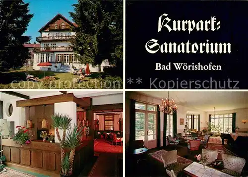 AK / Ansichtskarte Bad_Woerishofen Kurpark Sanatorium Rezeption Aufenthaltsraum Bad_Woerishofen