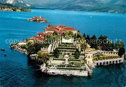 AK / Ansichtskarte Isola_Bella_Lago_Maggiore e Isola Pescatori vista dall* aereo Isola_Bella_Lago_Maggiore