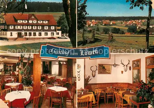 AK / Ansichtskarte Seewald_Besenfeld Gasthof zum Loewen Gastraeume Panorama 