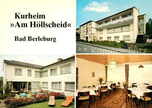 AK / Ansichtskarte Bad_Berleburg Kurheim Am Hoellscheid Liegewiese Gaststube Bad_Berleburg