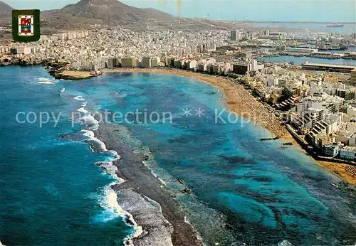 AK / Ansichtskarte Las_Palmas_Gran_Canaria Playa Las Canteras vista aerea Las_Palmas_Gran_Canaria