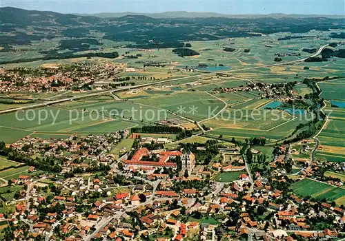 AK / Ansichtskarte Niederaltaich_Donau Fliegeraufnahme mit Benediktinerabtei Niederaltaich 