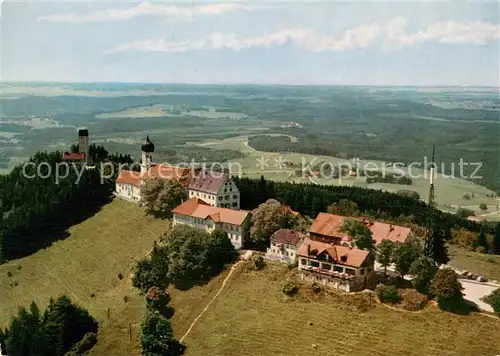 AK / Ansichtskarte Hohenpeissenberg Fliegeraufnahme mit Berggasthof Bayerischer Rigi Hohenpeissenberg