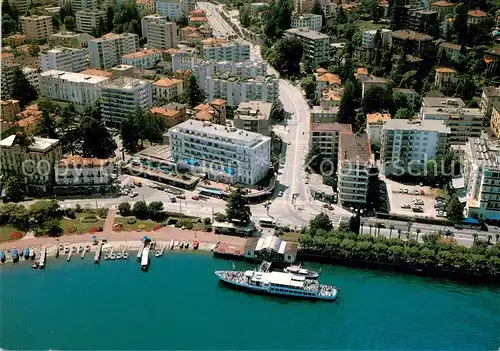 AK / Ansichtskarte Lugano_Lago_di_Lugano Europa Grand Hotel au Lac Lugano Vue aerienne Lugano_Lago_di_Lugano