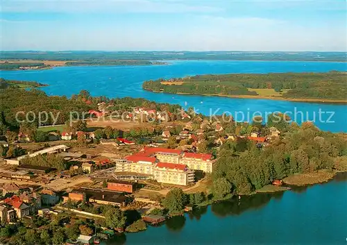 AK / Ansichtskarte Malchow Fliegeraufnahme mit Reha Klinik und Fleesensee Malchow