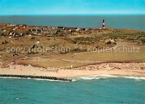 AK / Ansichtskarte Hoernum_Sylt Fliegeraufnahme mit Leuchtturm Hoernum Sylt